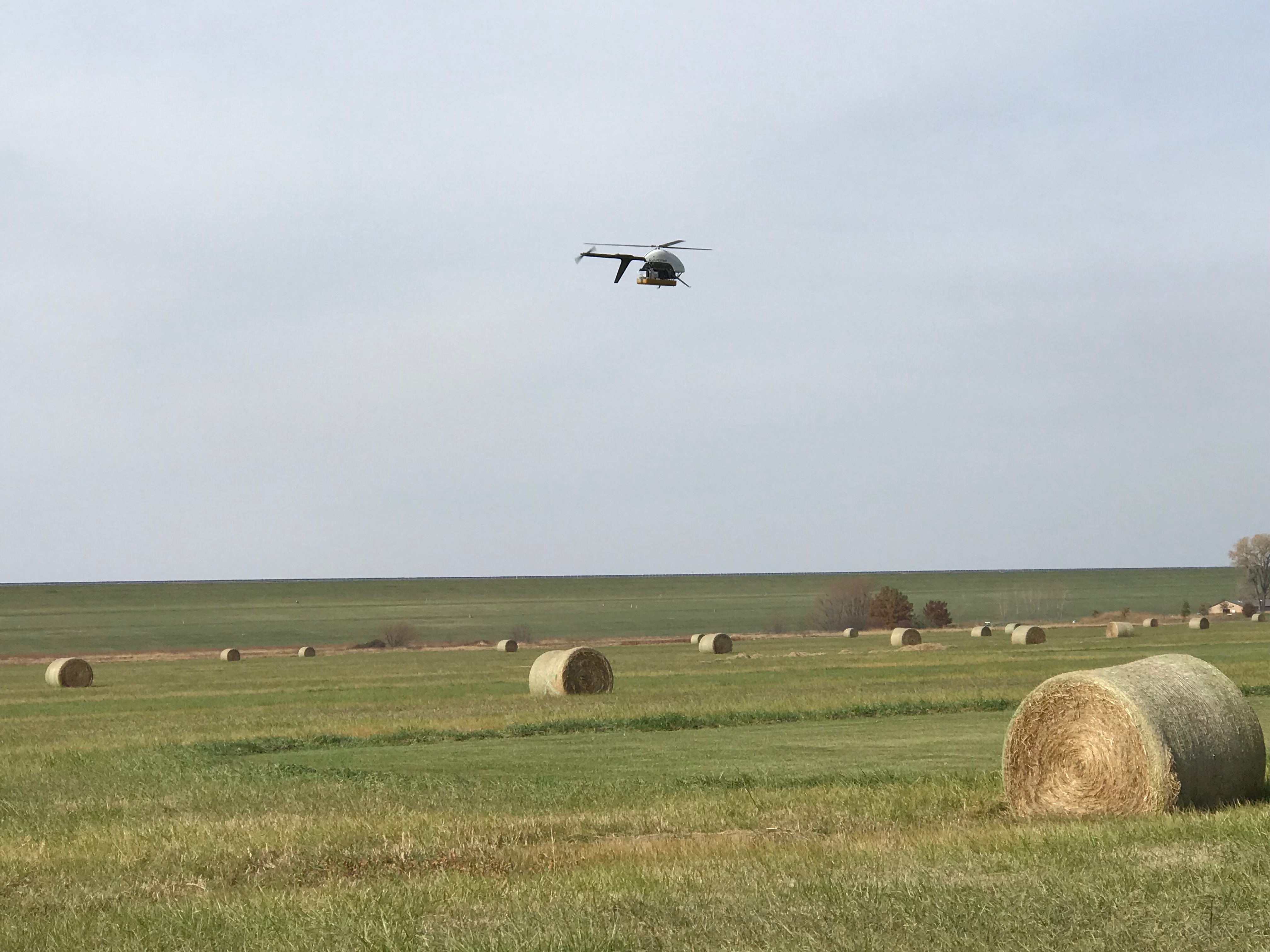 Close up of small helicopter.